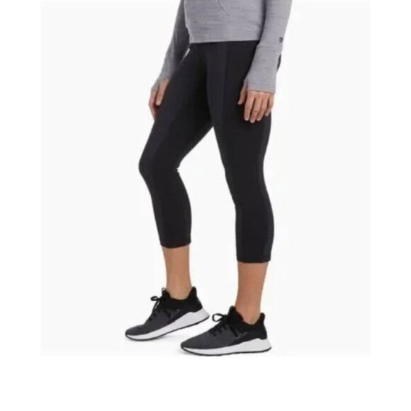 Kuhl Women's Cropped Active Legging Travrse Kapri Raven UPF 50 Blue Small - Picture 5 of 5